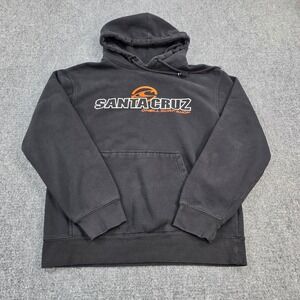 Santa Cruz O'Neill Surf Shop Hoodie Mens Small Pullover Sweatshirt Black Graphic